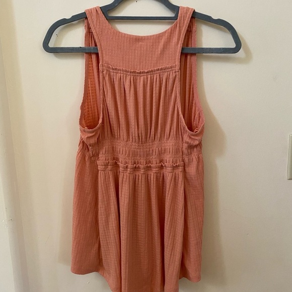 FREE PEOPLE BEACH BOUND PLUNGE TANK PEACH SLEEVELESS - Picture 7 of 9